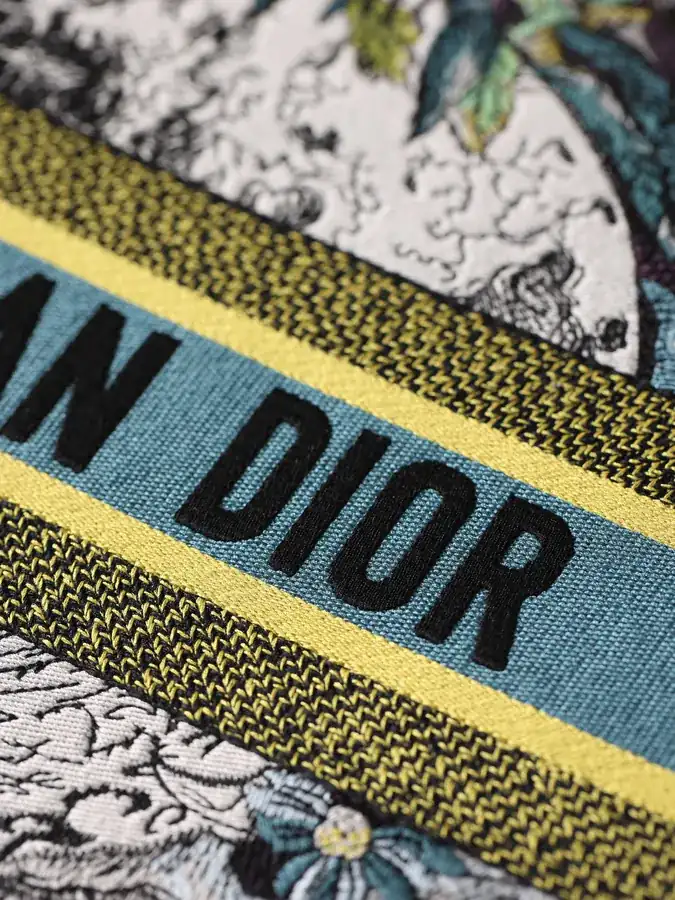 Dior Book Tote Medium Size, Blue with Constellation Embroidery