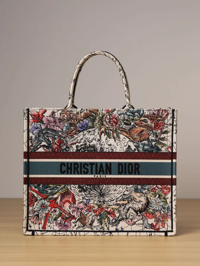 Dior Book Tote Large, Vintage Style, Grained Calfskin