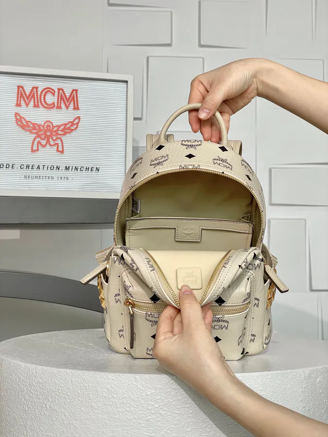 Visetos Mini Backpack in Beige