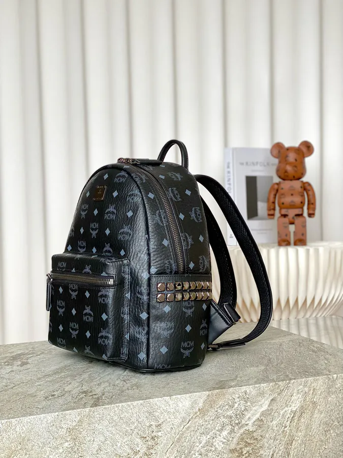 MCM Starck Visetos Small Zippered Backpack