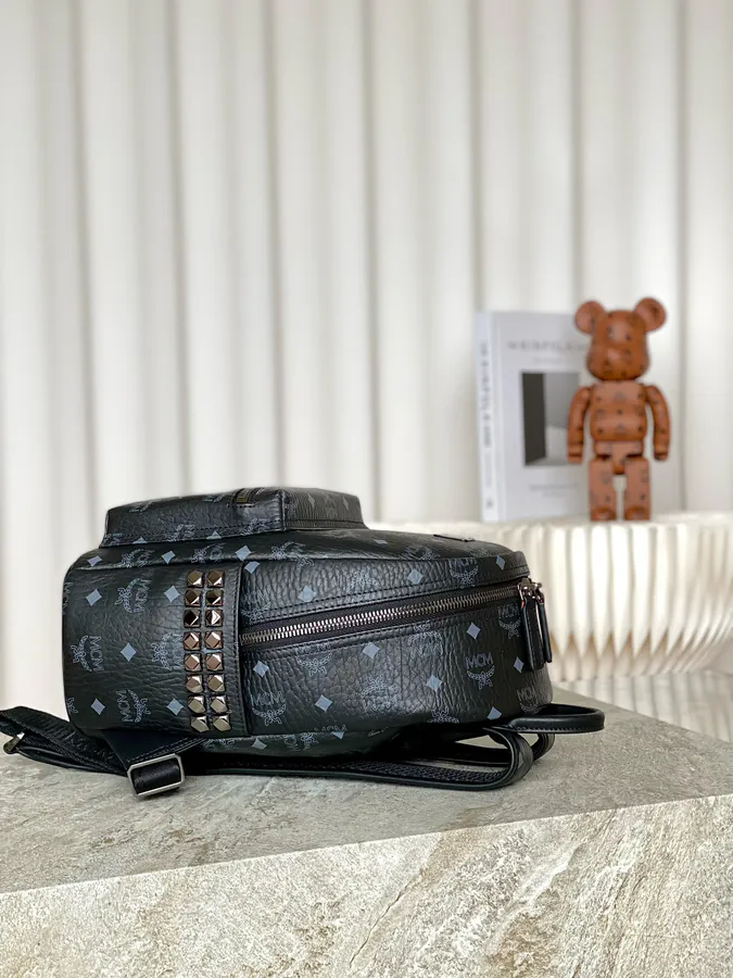 MCM Starck Visetos Small Zippered Backpack