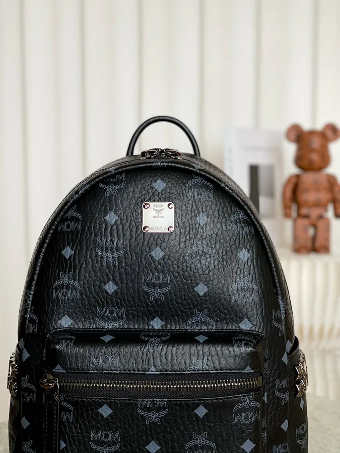 MCM Starck Visetos Small Zippered Backpack