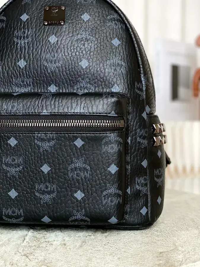MCM Starck Visetos Small Zippered Backpack