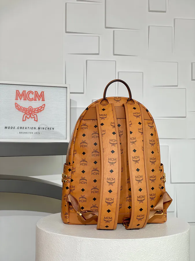 MCM Star Visetos Medium Backpack