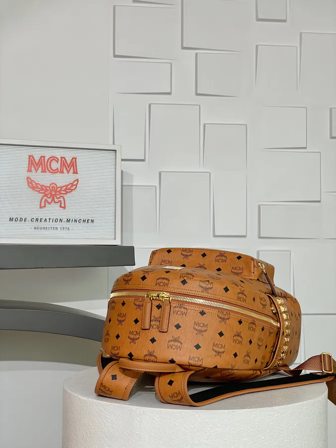 MCM Star Visetos Medium Backpack