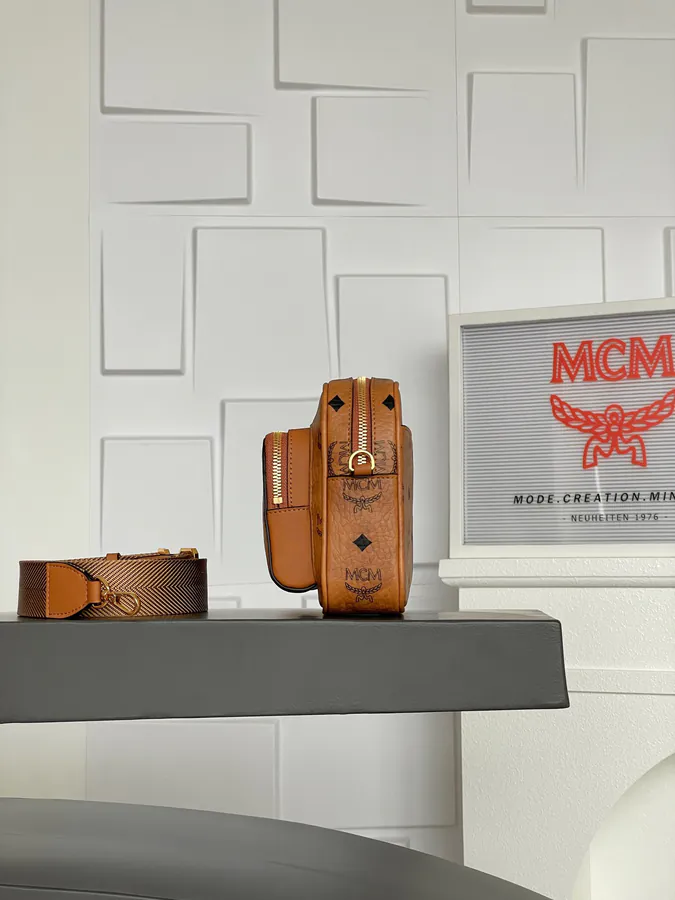 MCM Aren Visetos Small Crossbody