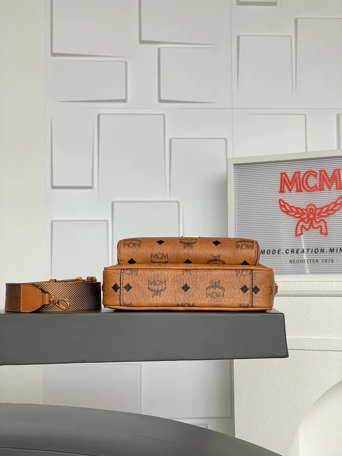 MCM Aren Visetos Small Crossbody