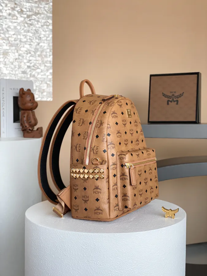 MCM Starck Visetos Small to Medium Double Shoulder Bag