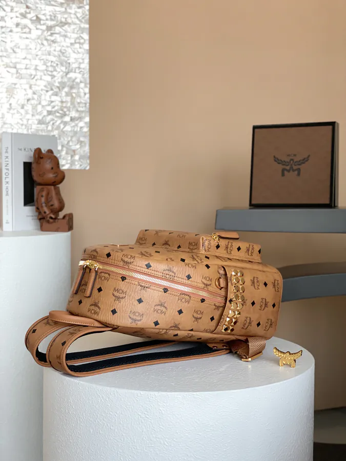 MCM Starck Visetos Small to Medium Double Shoulder Bag