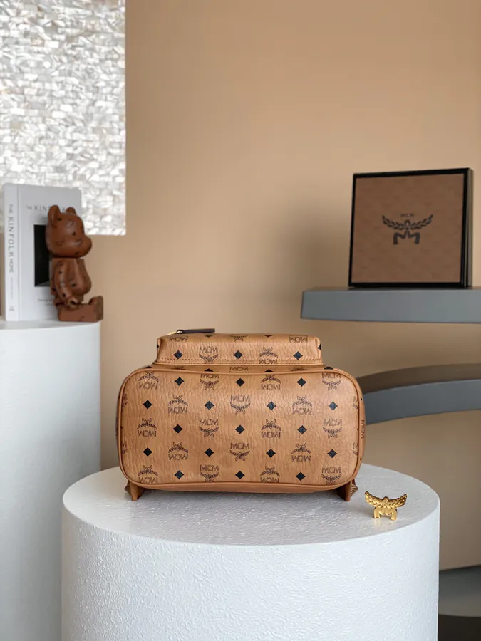 MCM Starck Visetos Small to Medium Double Shoulder Bag