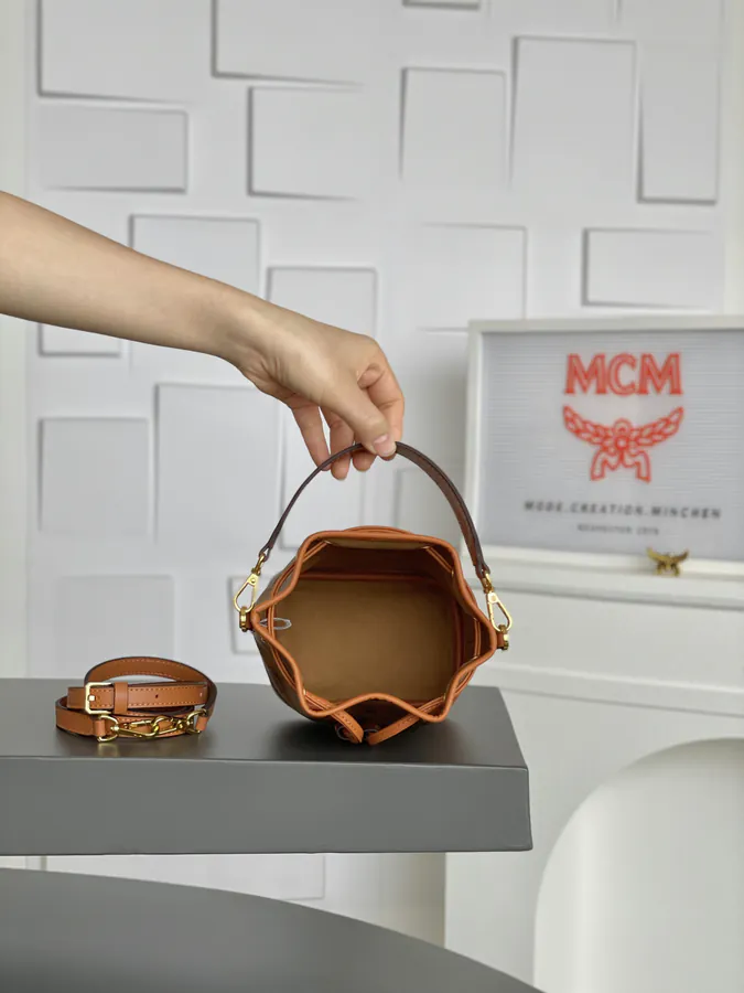 MCM Dessau Visitos Mini Bag with Strap