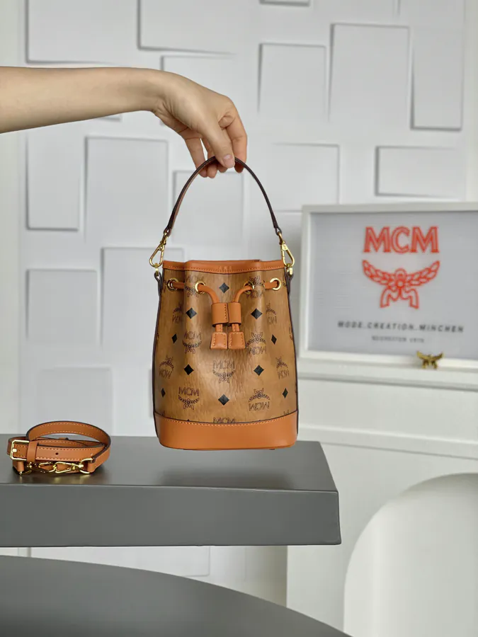 MCM Dessau Visitos Mini Bag with Strap