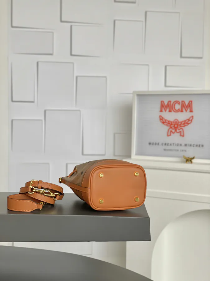 MCM Dessau Visitos Mini Bag with Strap
