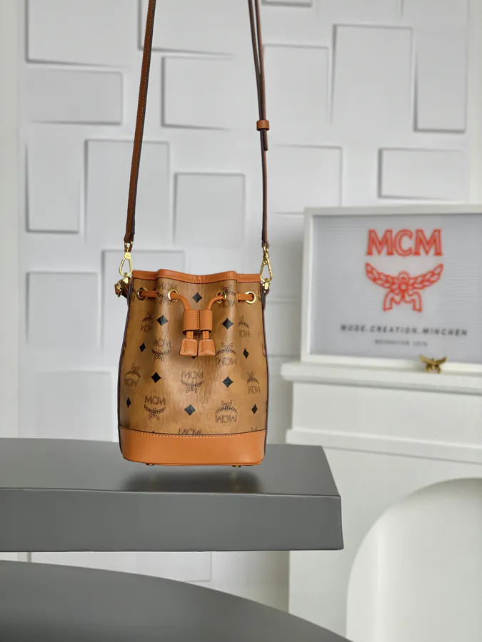 MCM Dessau Visitos Mini Bag with Strap