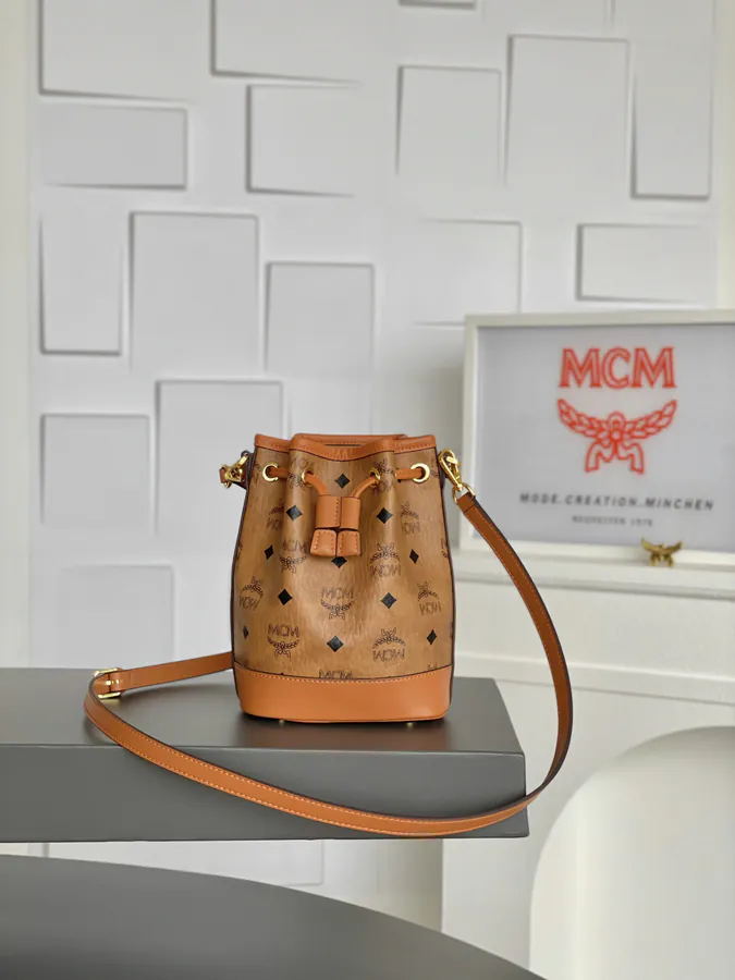 MCM Dessau Visitos Mini Bag with Strap