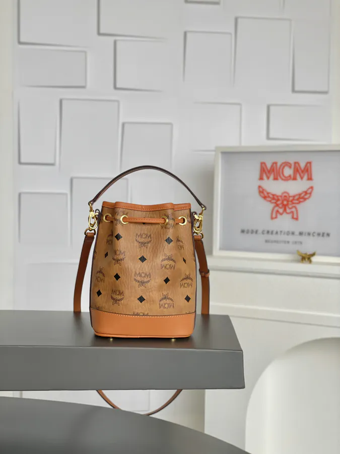 MCM Dessau Visitos Mini Bag with Strap