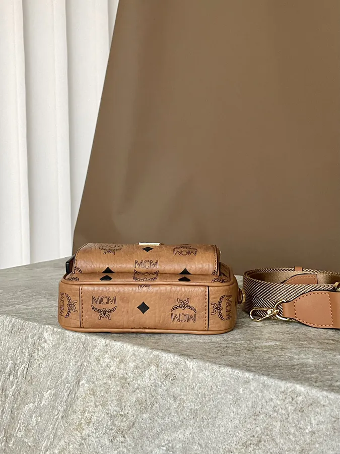 X Mini Shoulder Bag MCM Aren Visetos