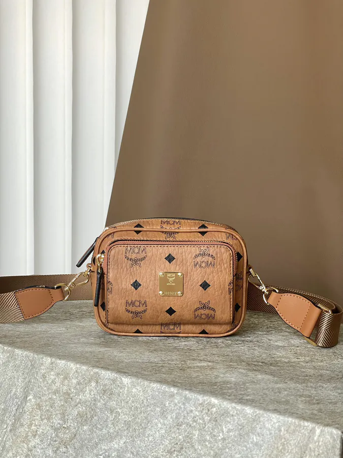 X Mini Shoulder Bag MCM Aren Visetos