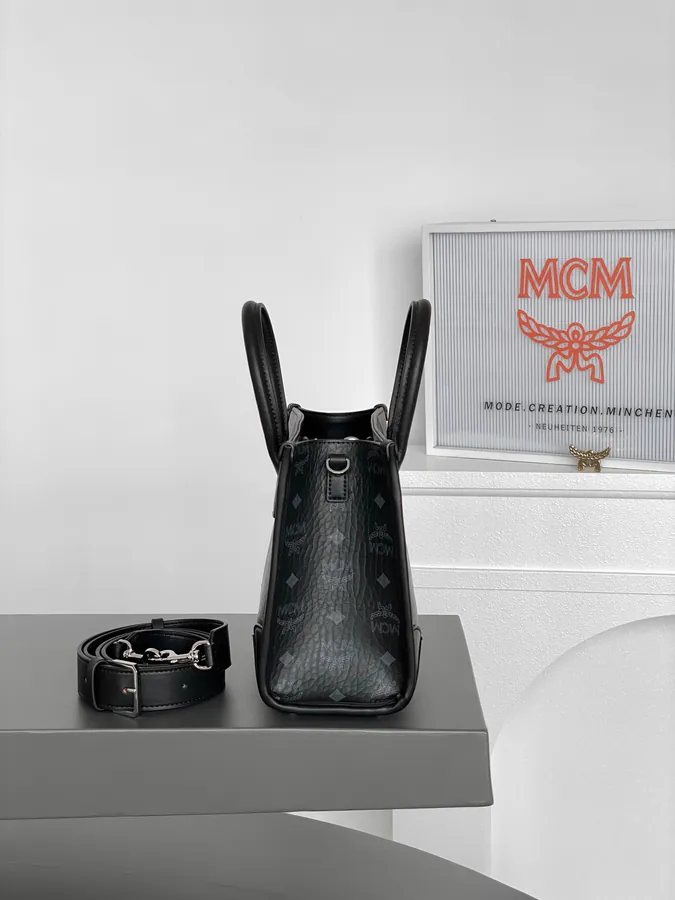MCM München Visetos Small Tote Bag