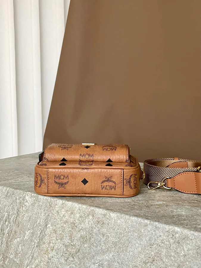 X Mini Shoulder Bag MCM Aren Visetos
