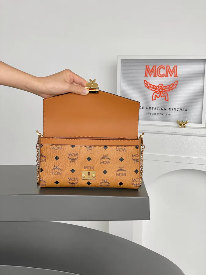 MCM Tracy Visitos Classic Crossbody Bag with Nappa Leather