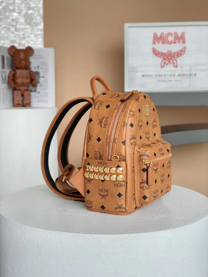 MCM Mini Stark Visetos Backpack
