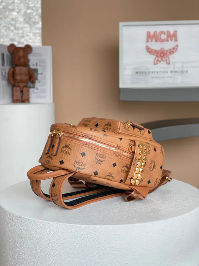MCM Mini Stark Visetos Backpack