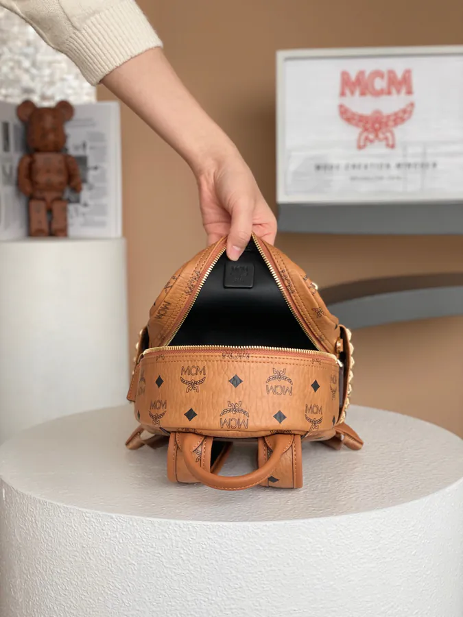 MCM Mini Stark Visetos Backpack