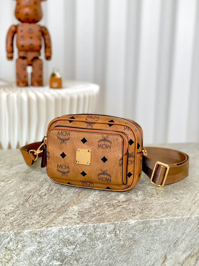MCM Aren Visetos Mini Crossbody Bag