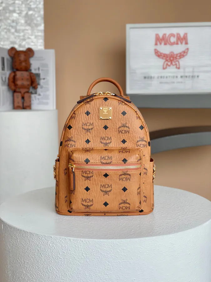 MCM Mini Stark Visetos Backpack