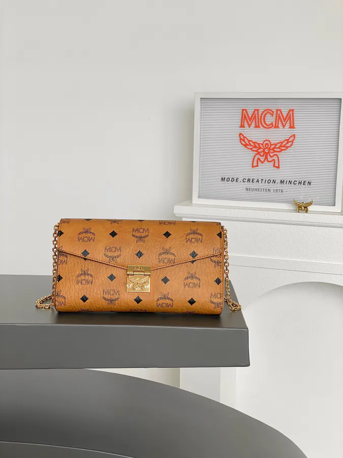 MCM Tracy Visetos Crossbody Bag