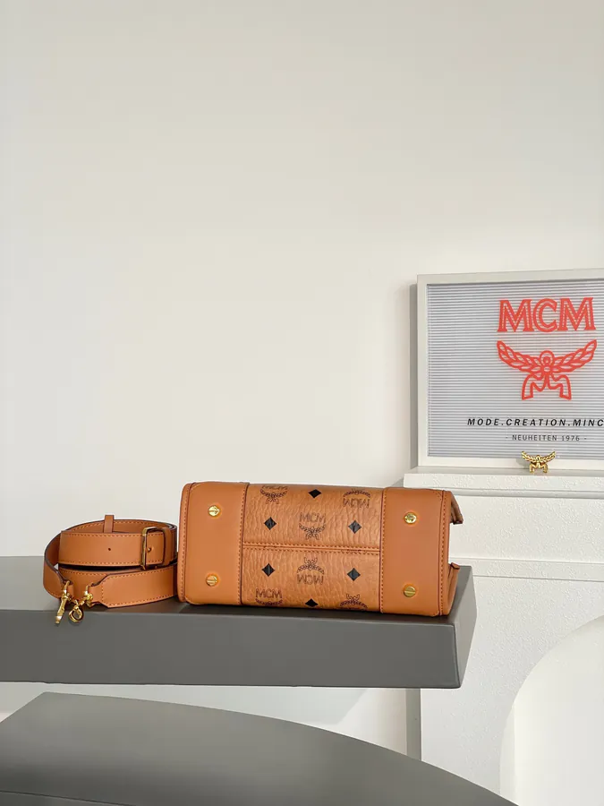 MCM München Visetos Small Tote Bag