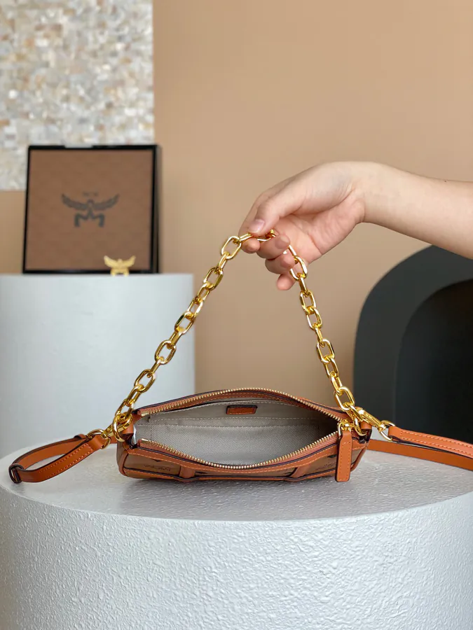 MCM Aren Visetos Mini Crossbody Bag