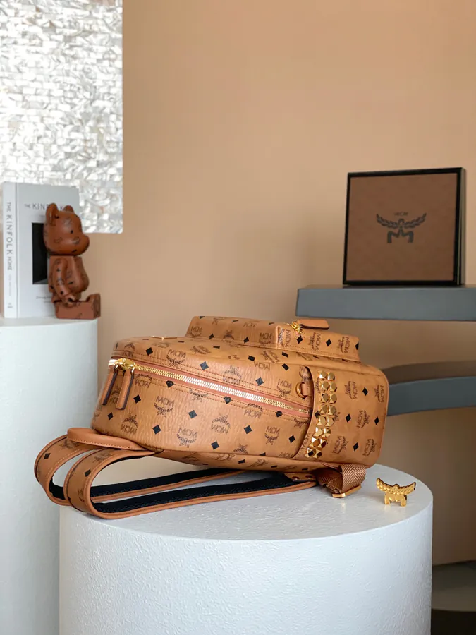 MCM Star Visetos Small/Medium Double Shoulder Bag