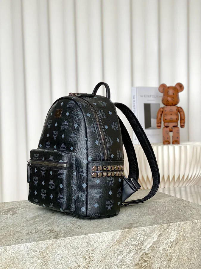 MCM Star Visetos Small Crossbody Backpack