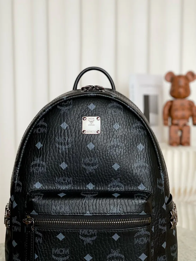 MCM Star Visetos Small Crossbody Backpack