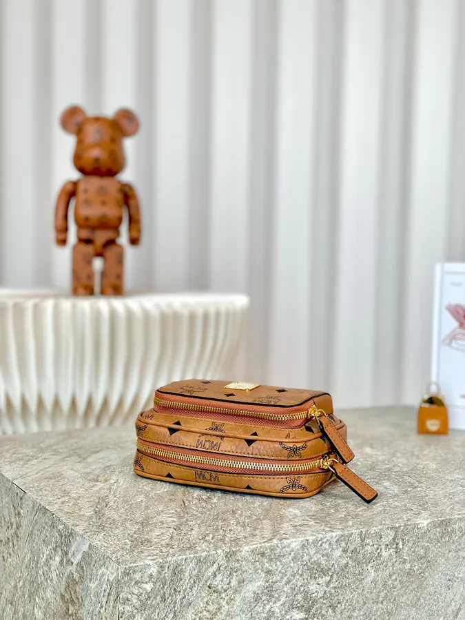 X Mini Shoulder Strap Camera Crossbody Bag by MCM Aren Visetos