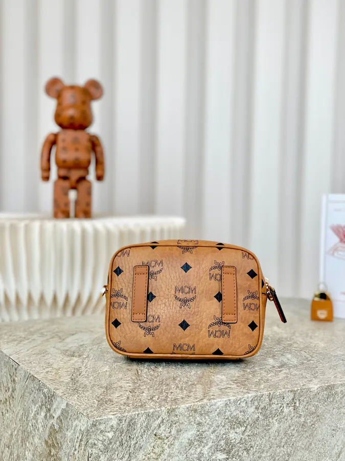 X Mini Shoulder Strap Camera Crossbody Bag by MCM Aren Visetos