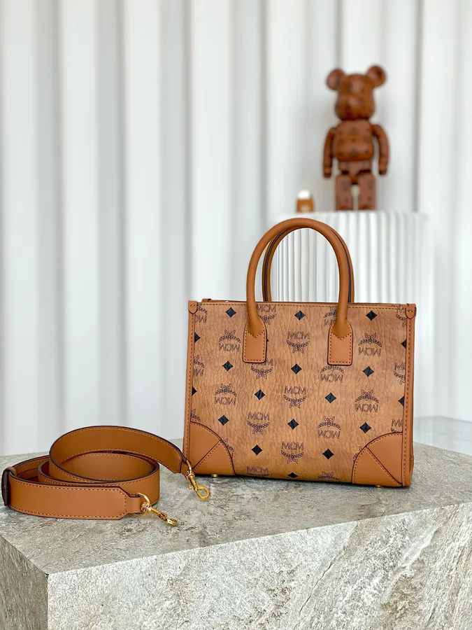 MCM München Visetos Handbag Mini Size, Bucket Bag