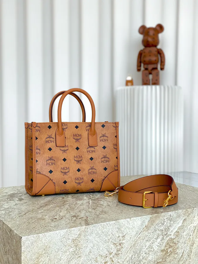 MCM München Visetos Handbag Mini Size, Bucket Bag