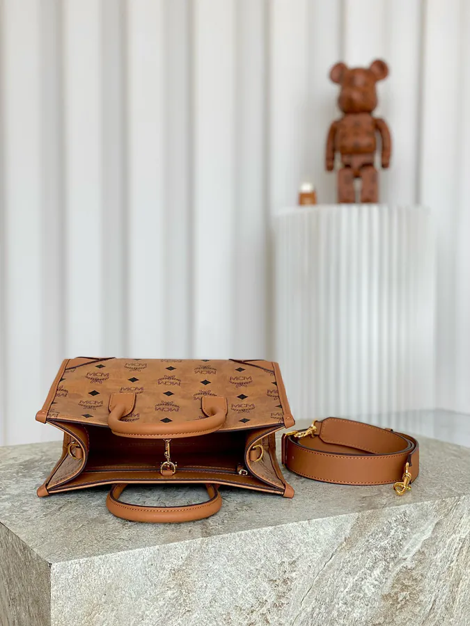 MCM München Visetos Handbag Mini Size, Bucket Bag