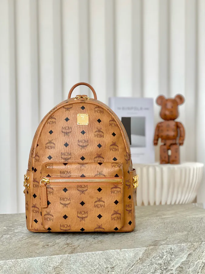 MCM Stark Visetos Small Backpack
