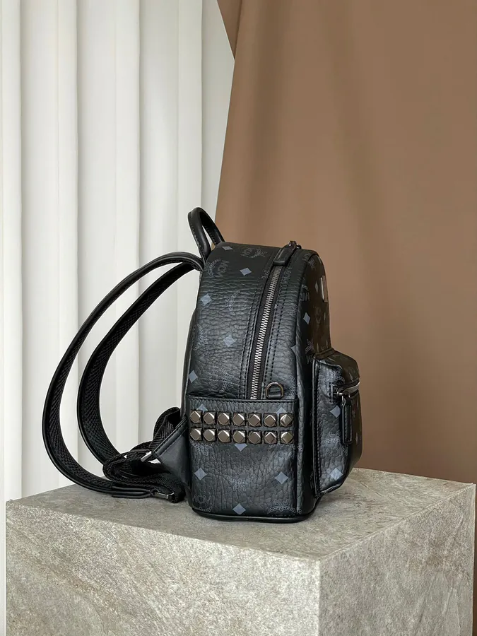 Mini Stark Visetos Backpack Black