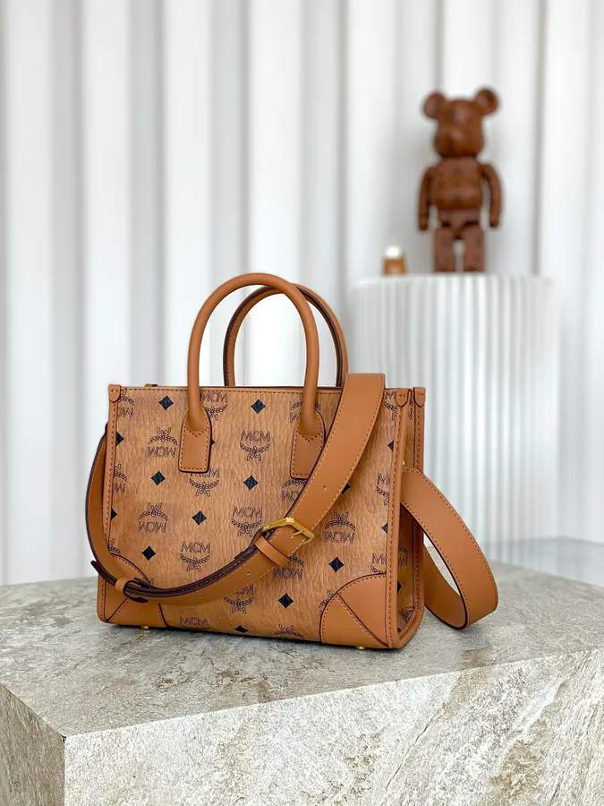 MCM München Visetos Handbag Small Size