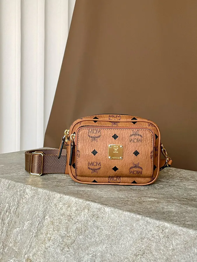 X Mini Shoulder Strap Camera Crossbody Bag by MCM