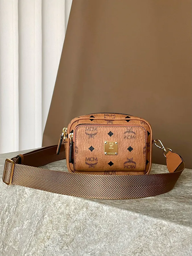 X Mini Shoulder Strap Camera Crossbody Bag by MCM