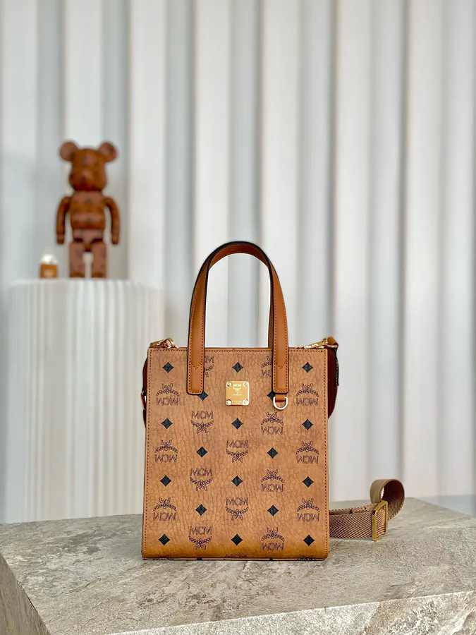 MCM Klassik Visetos Mini Tote Bag