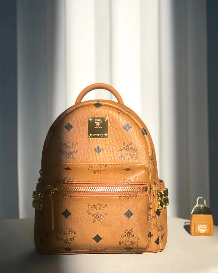 Mini MCM Stark Visetos Backpack