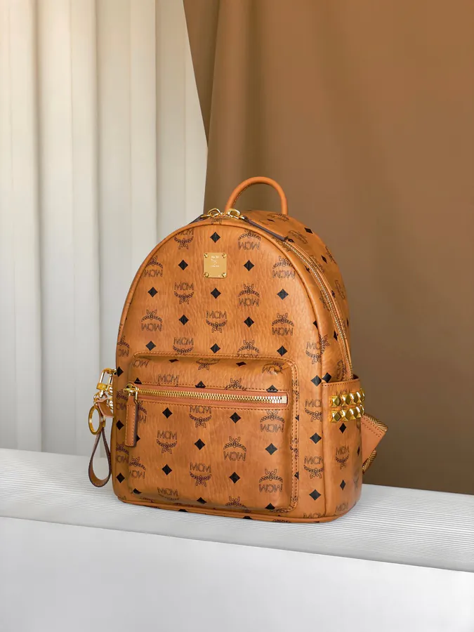 MCM Stark Visetos Small Backpack