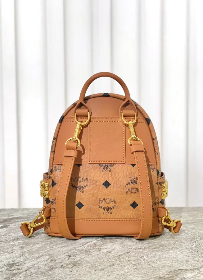 Mini Stark Visetos Backpack by MCM
